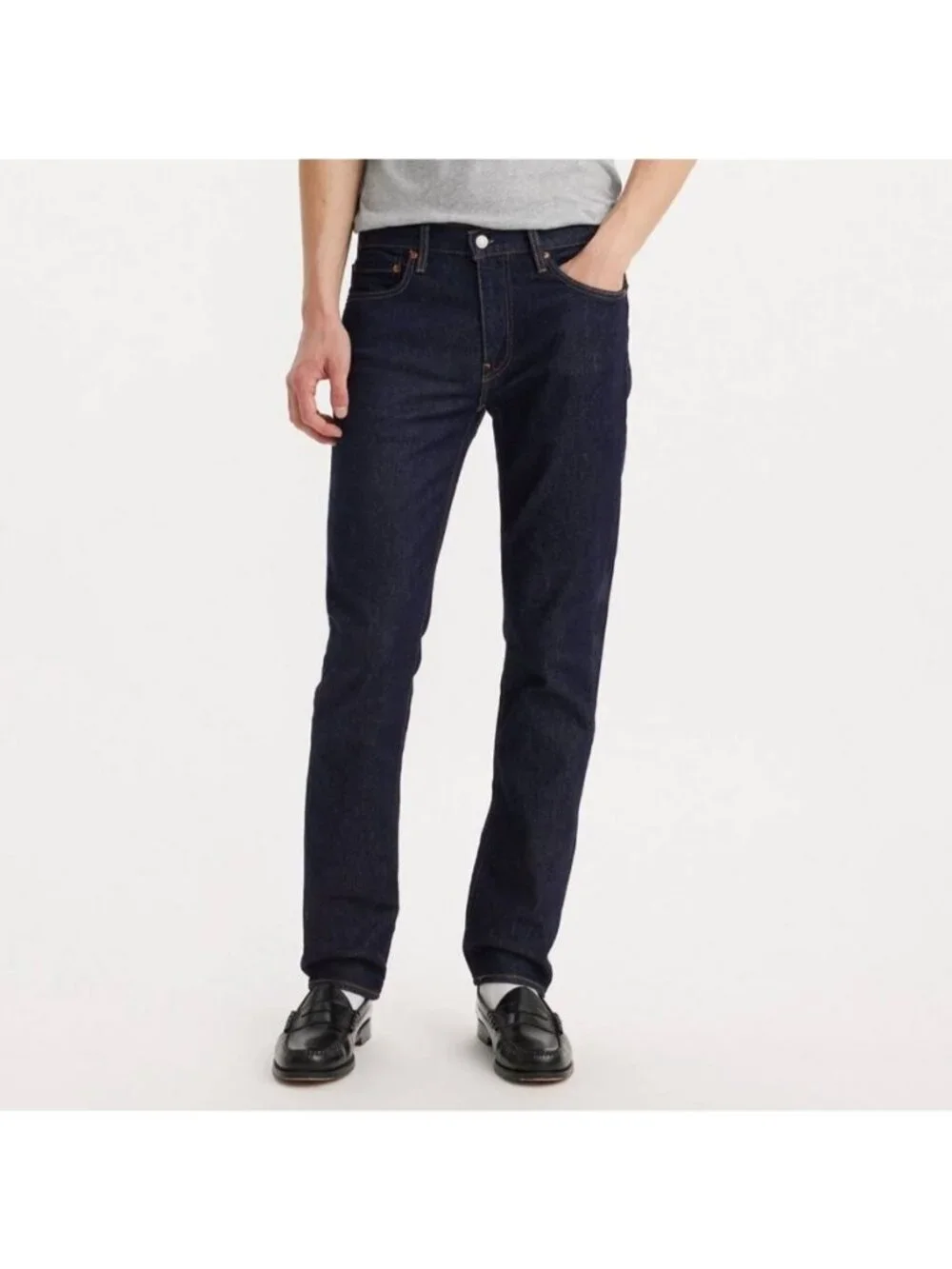 Levis Premium Mens 33x32 Jeans 511 Skinny Dark Wash NEW - Picture 1 of 9